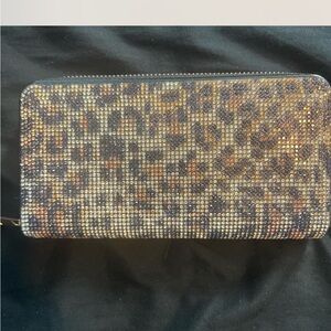 Leopard Print Rhinestone Wallet